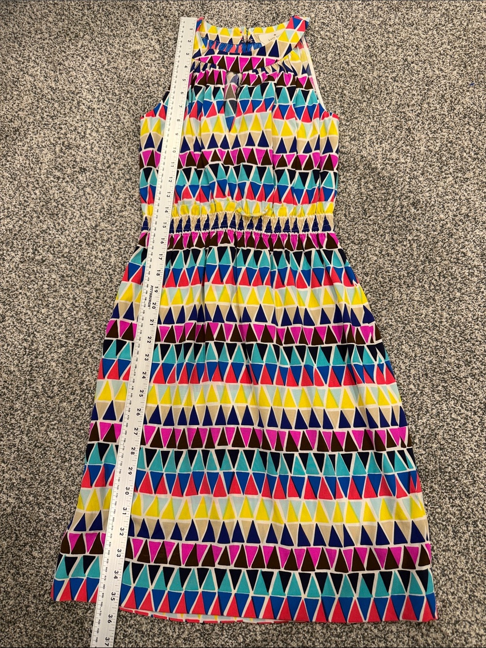 Kate Spade Silk Women’s Size 0 Ellina Multicolor Geometric Lightweight Dress - Picture 9 of 10